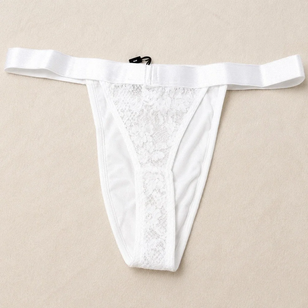 COSABELLA Never Say Never Italian Thong White Lace Men's - Size L / NWT